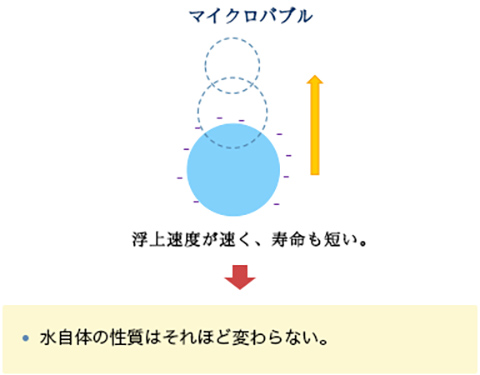 マイクロバブルの拡大図